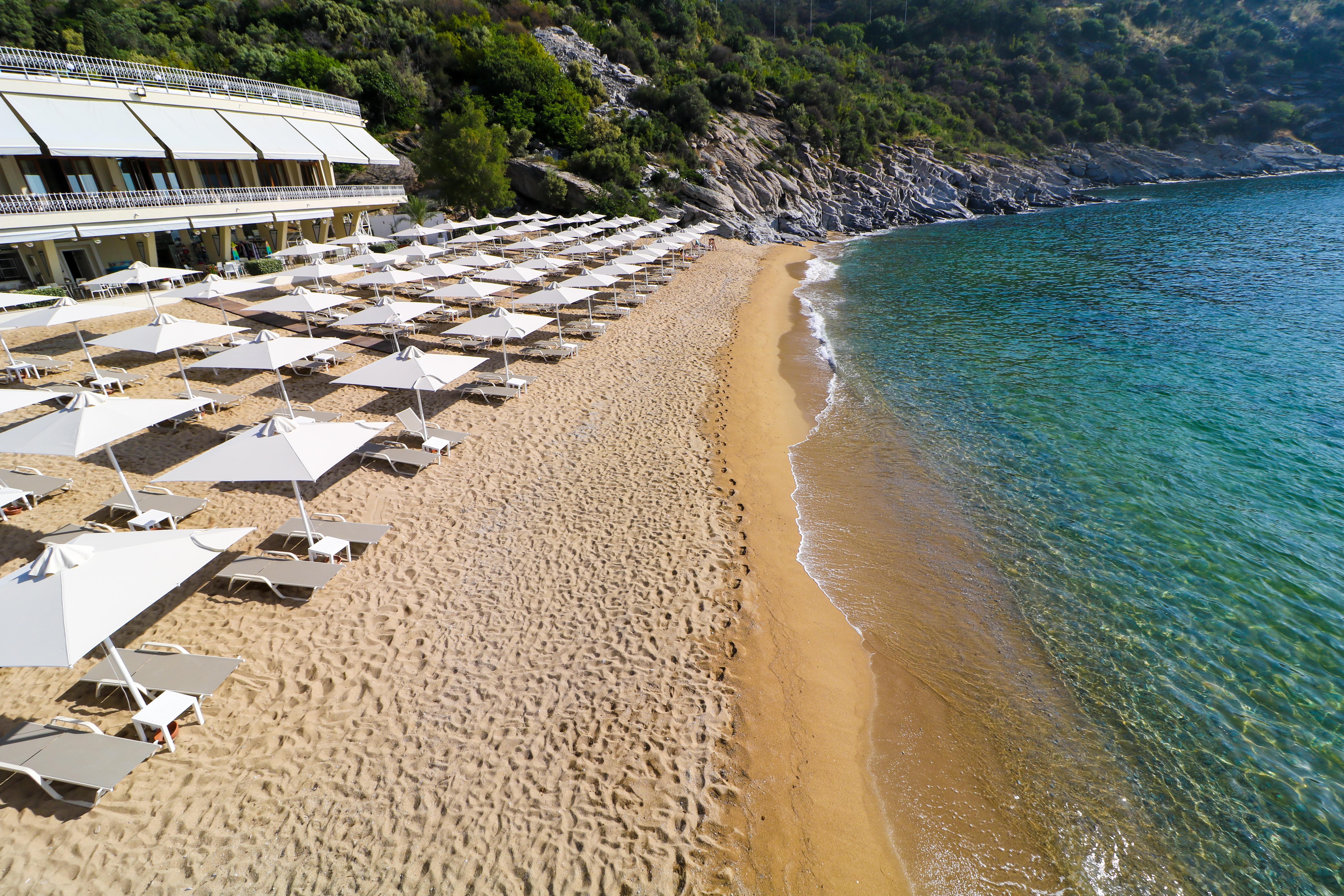 Tosca Beach Hotel Palaiontsiflikion Bagian luar foto