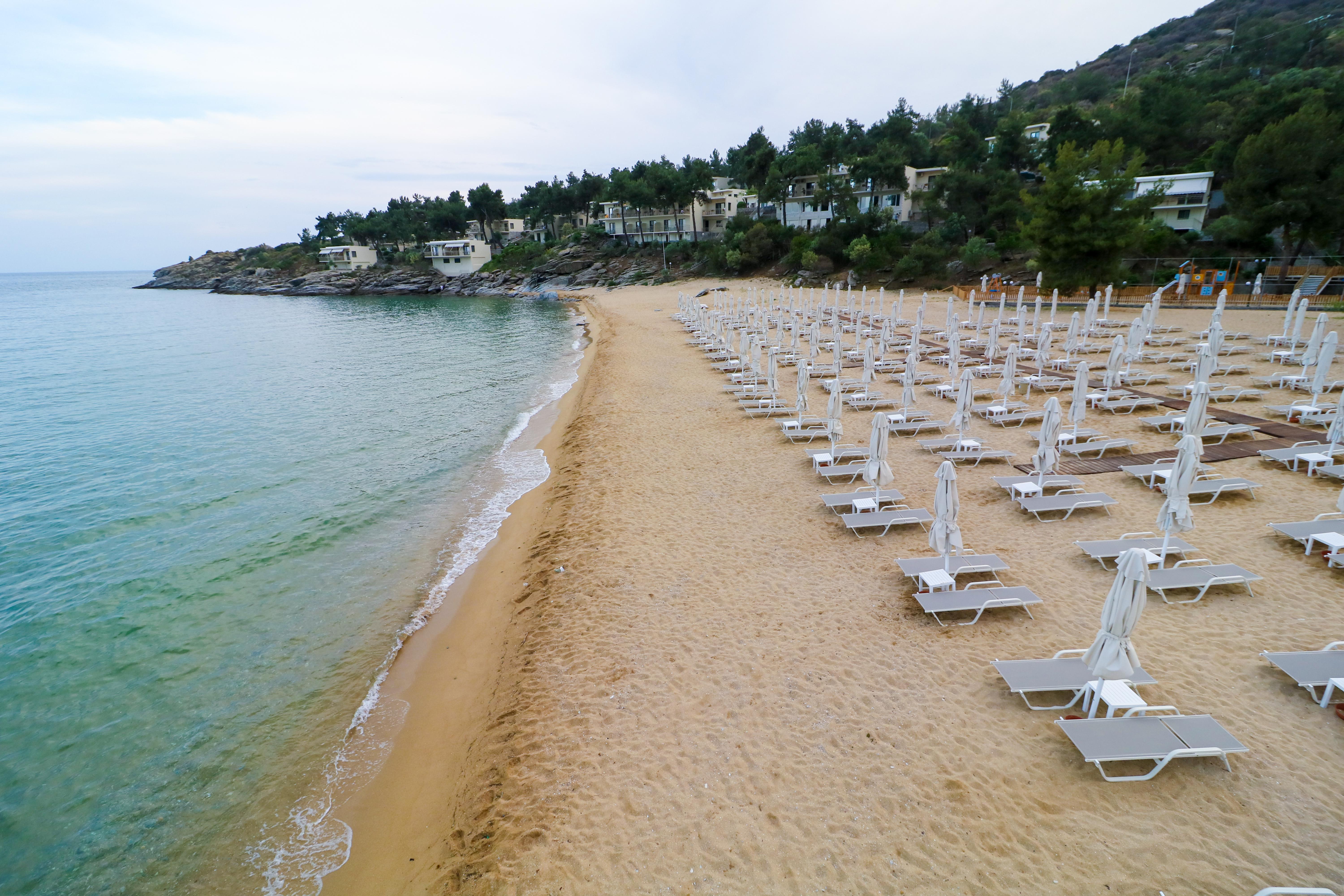 Tosca Beach Hotel Palaiontsiflikion Bagian luar foto